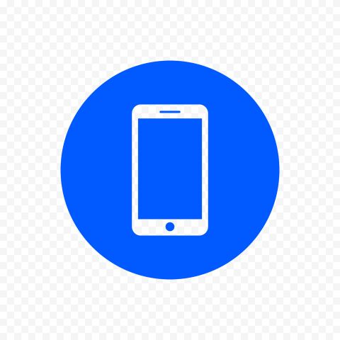 hd blue round circle modern smartphone icon transparent png